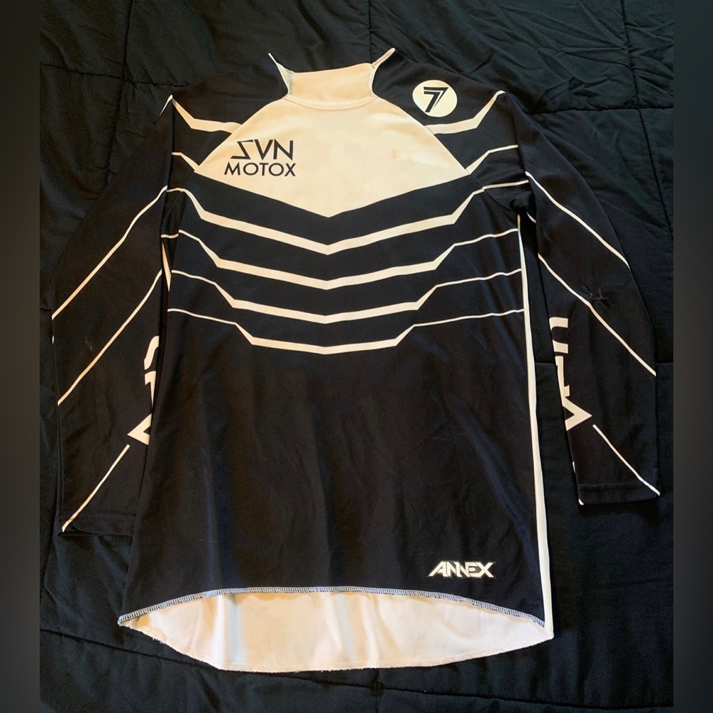 Seven Black and White Motocross Jersey